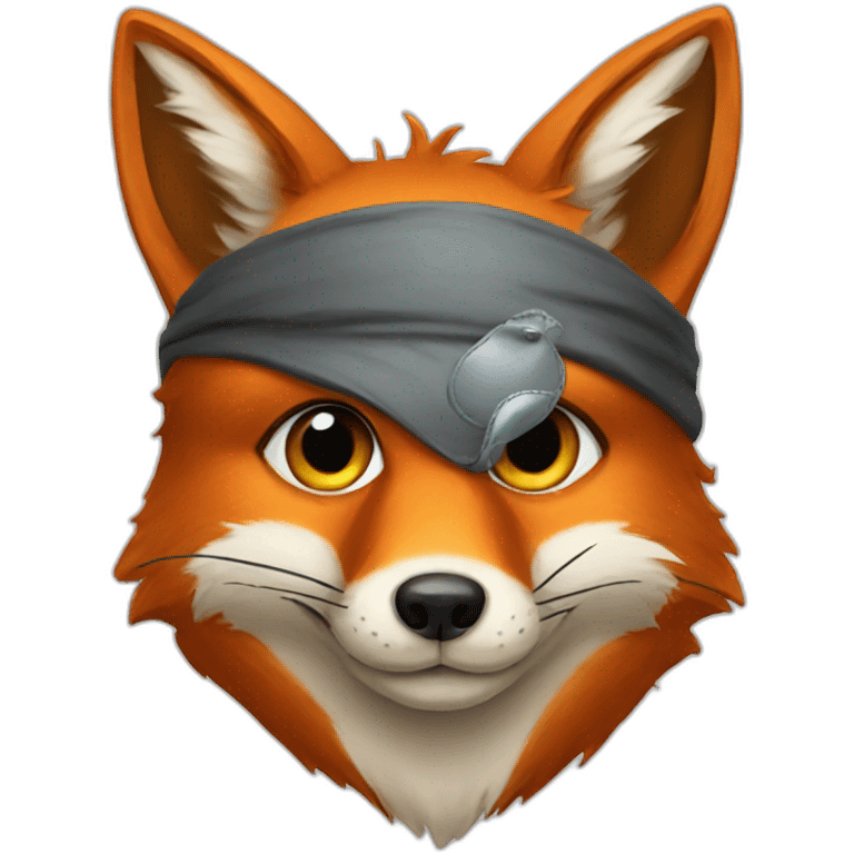 fox with eye patch emoji