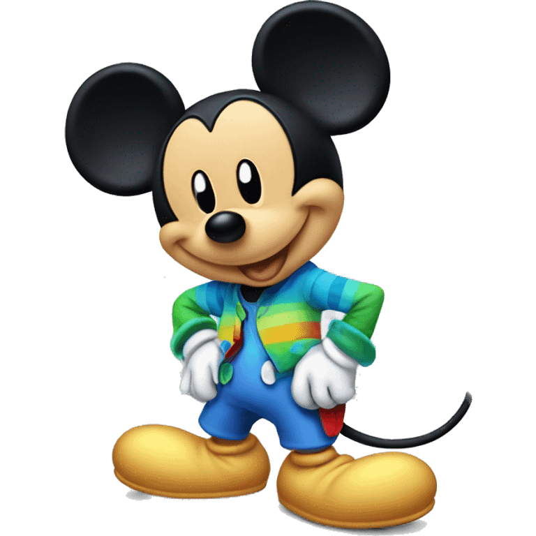 Rainbow Mickey Mouse emoji