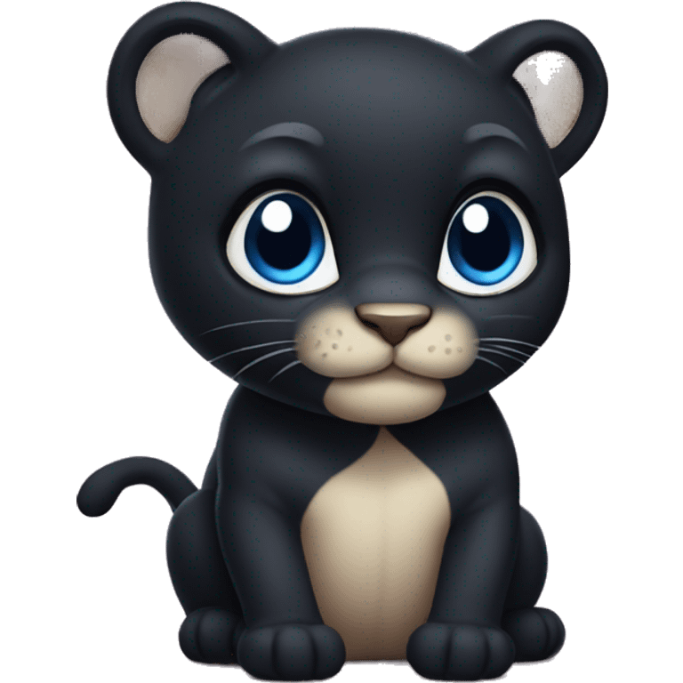 Cute little chubby Panther emoji