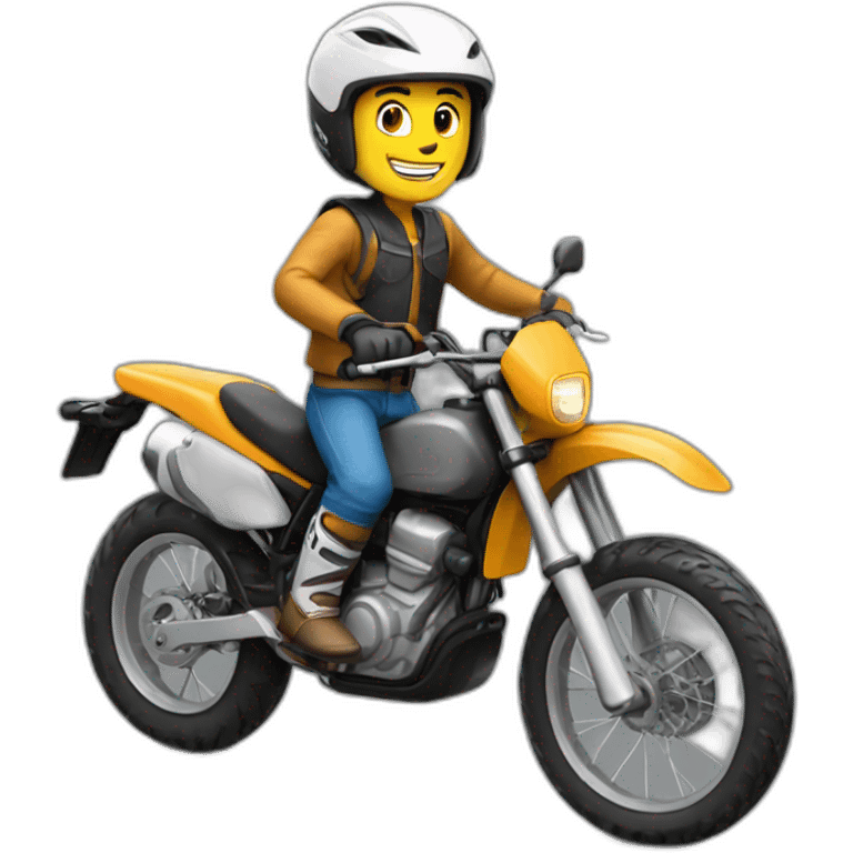 Nice guy on a trial bike emoji