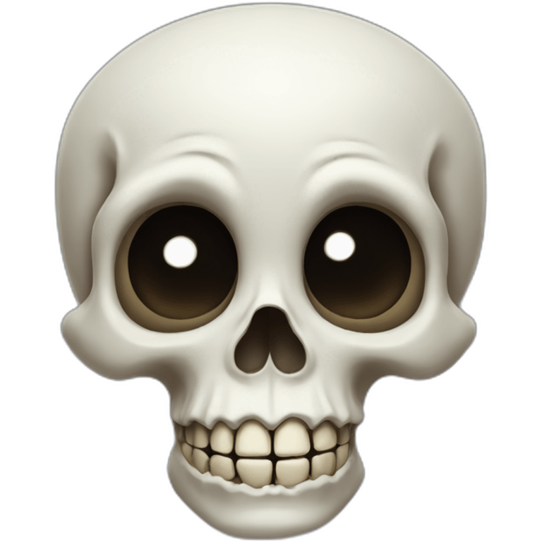 Goofy skull emoji