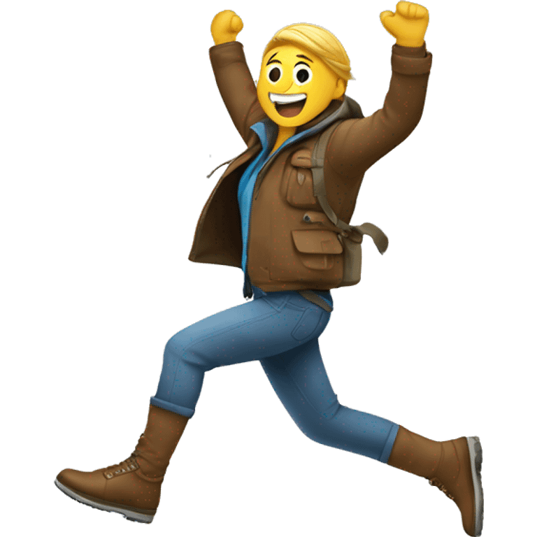 tourguide jumping for joy emoji