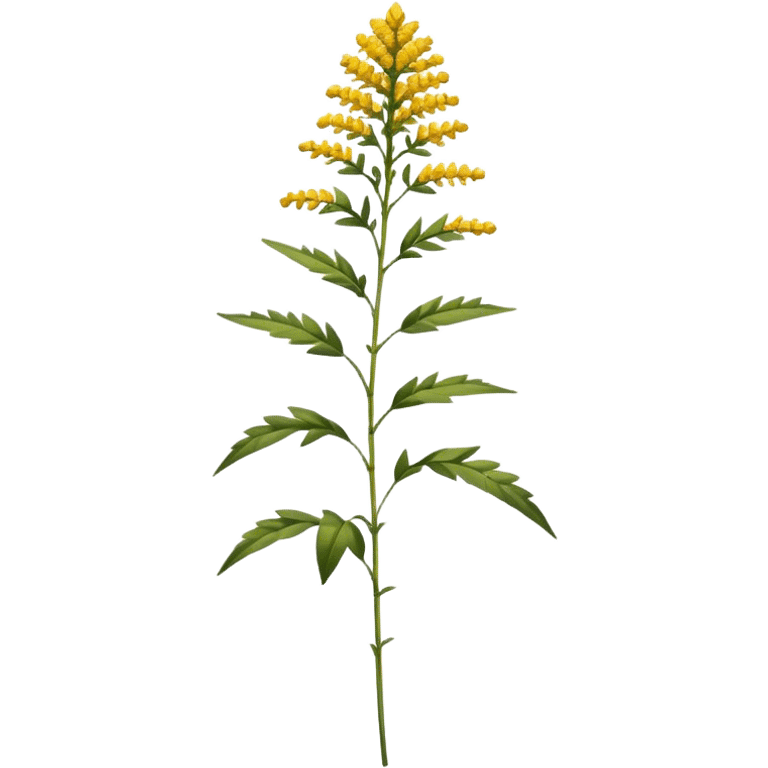 single Goldenrod, straight stem emoji