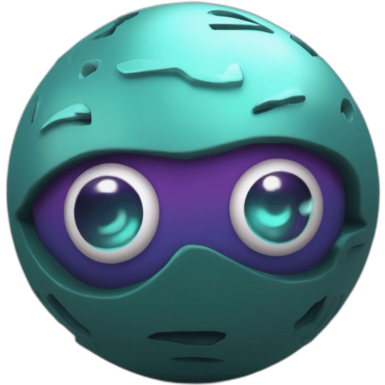 3d sphere with a cartoon Endermite skin texture with Eye of Horus emoji