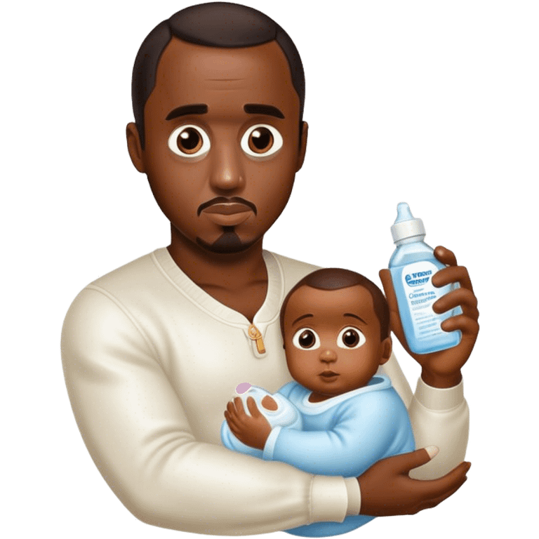 P diddy holding baby oil emoji