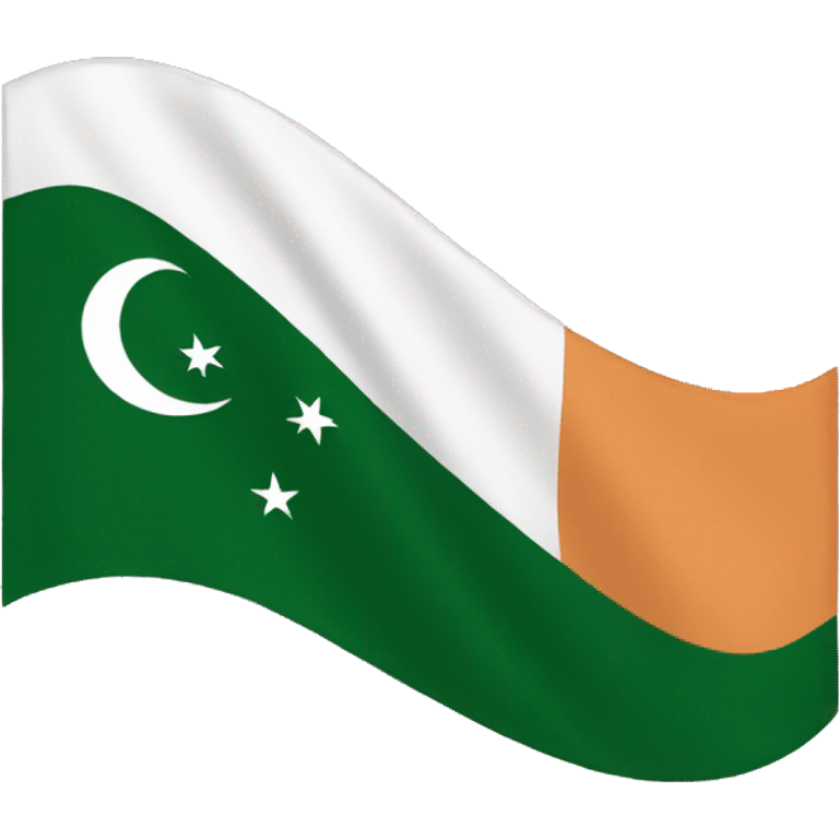 Indian and Pakistani flag combined emoji