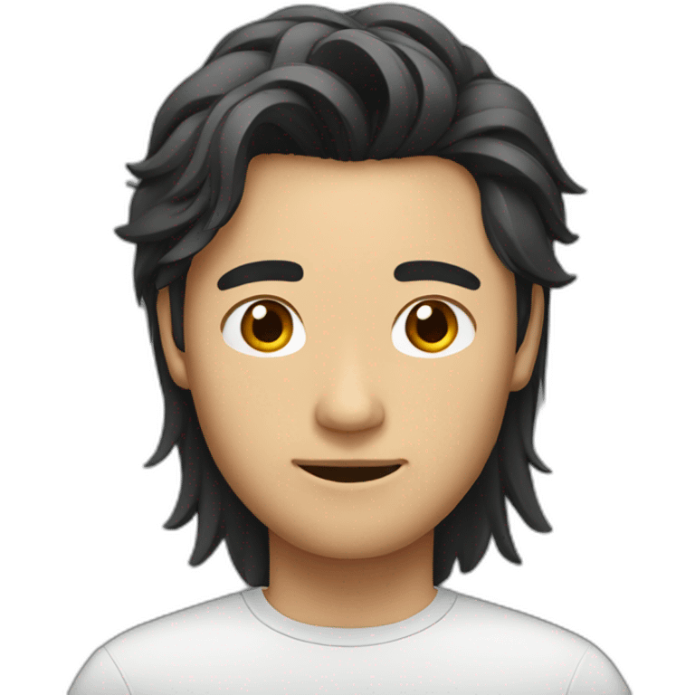 Medium Haired Asian Man emoji