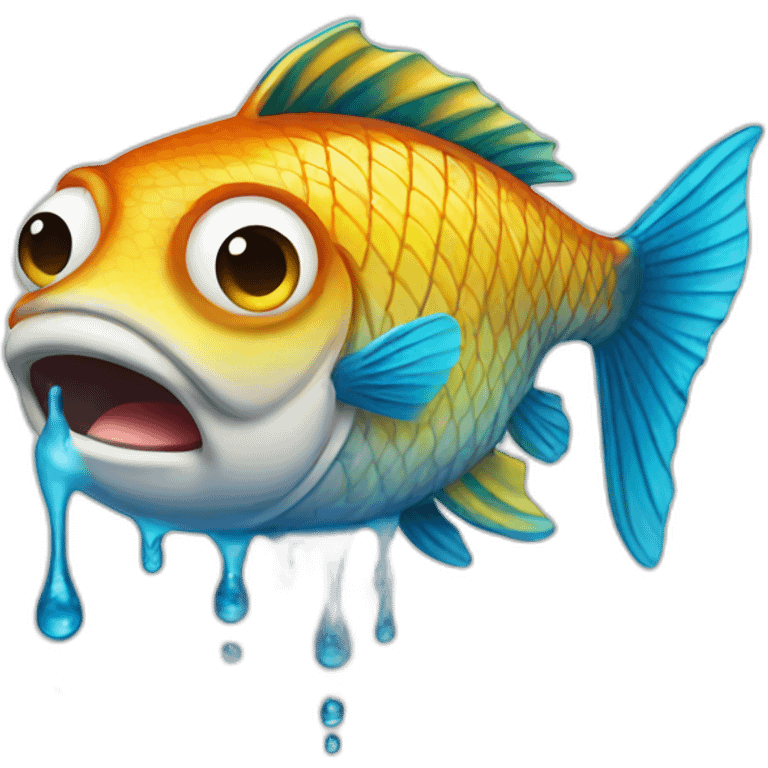 a fish with drip emoji