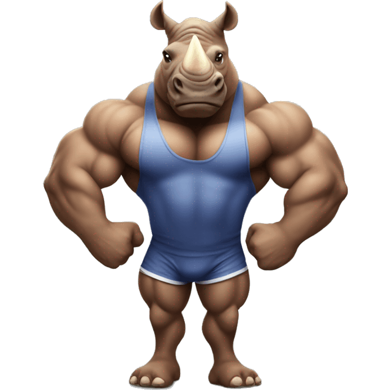 Rhinoceros bodybuilder emoji