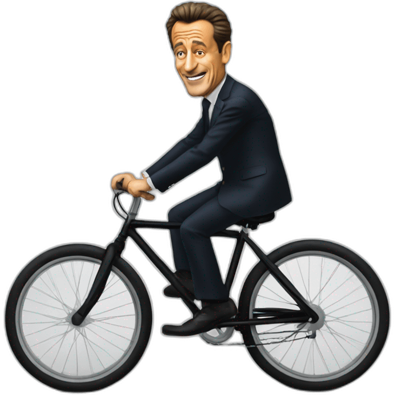 Sarkozy on bike emoji