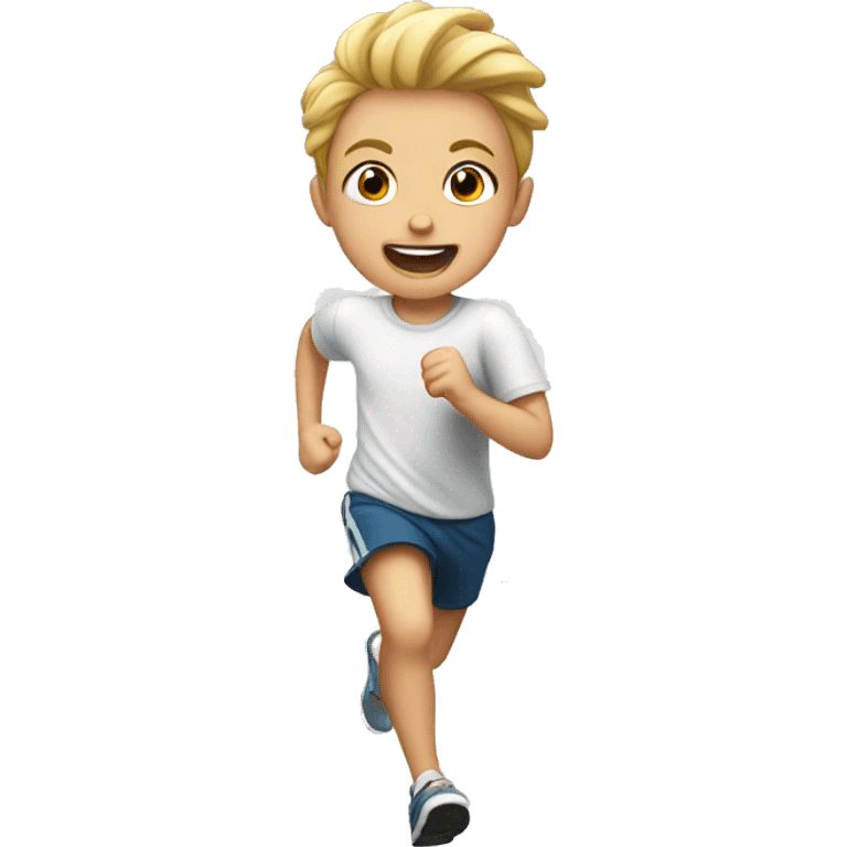 white child running emoji