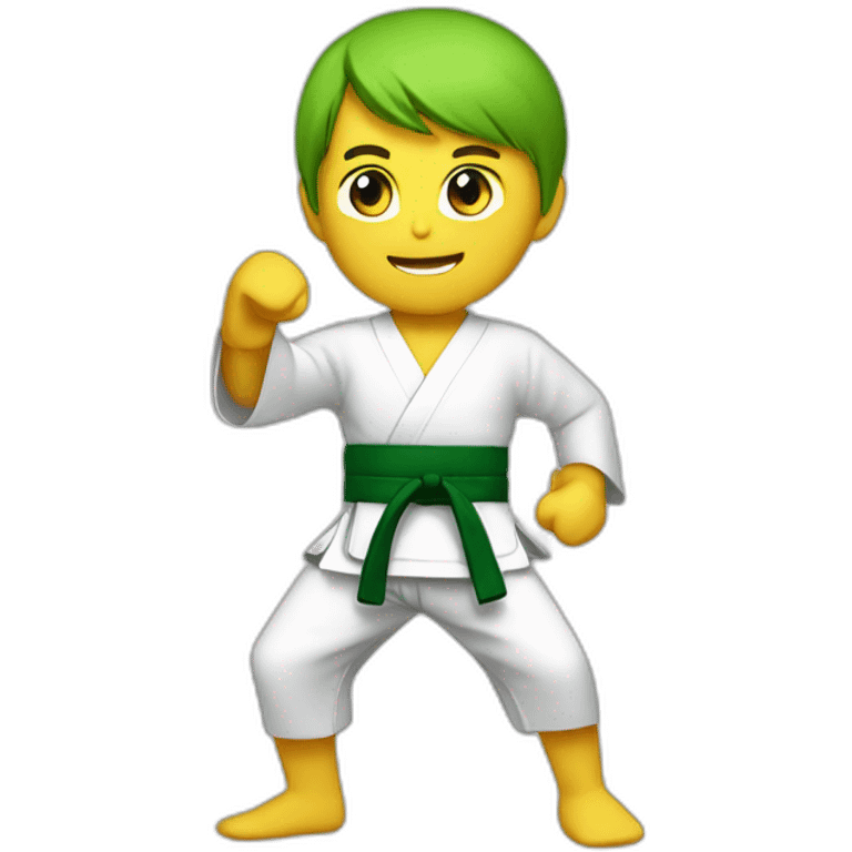 Karateka Green belt emoji