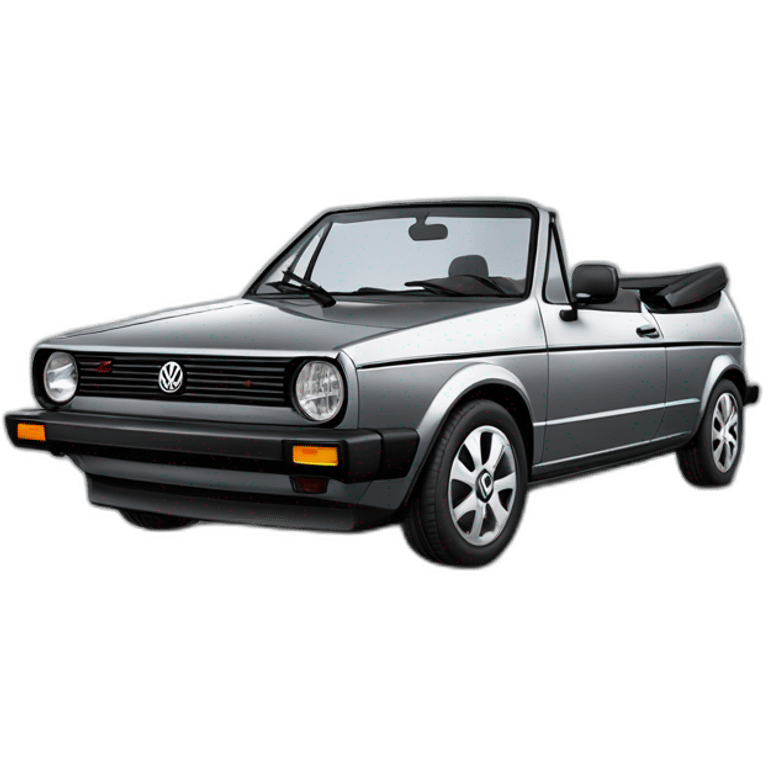 vw golf cabriolet metallic gray karman emoji