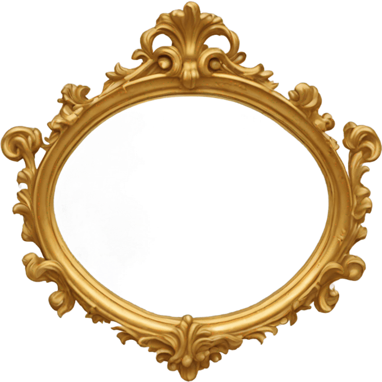 vintage rococo gold mirror emoji