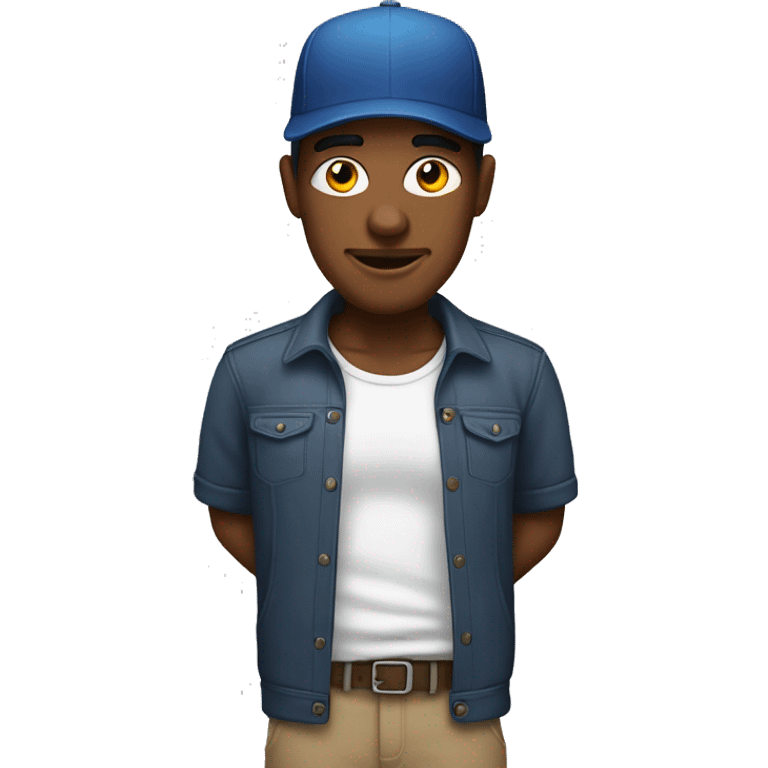 Hombre mulato con gorra emoji