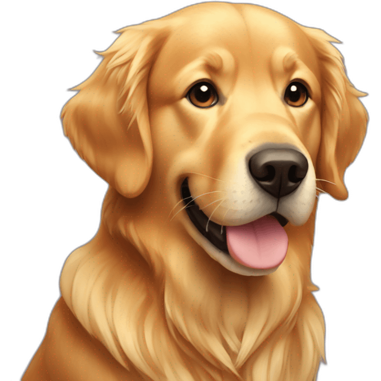 golden retriever named pixel emoji