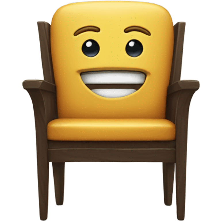 Chair with a human face  emoji