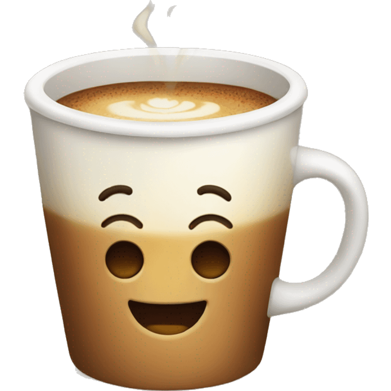 Happy coffee emoji