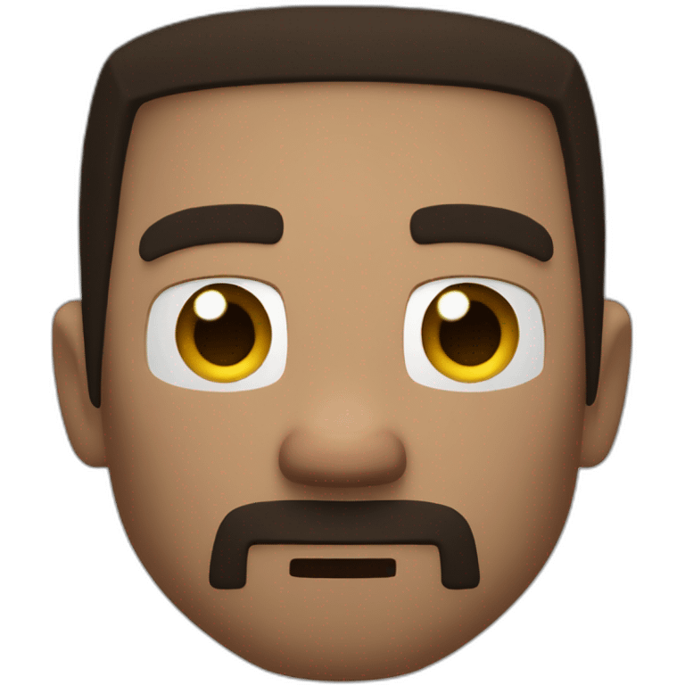 Thoughtful Steve from minecraft has put some fingers to his face and is looking thoughtfully away. emoji