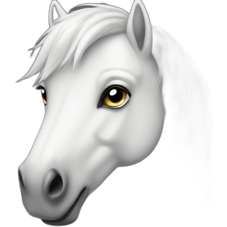 White pony emoji