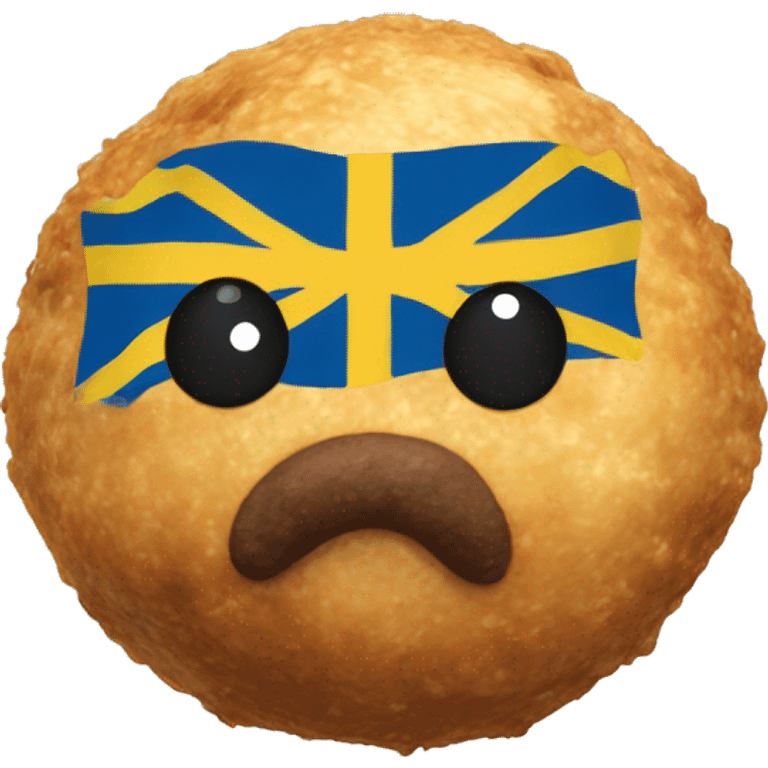 Swedish flag meatball emoji