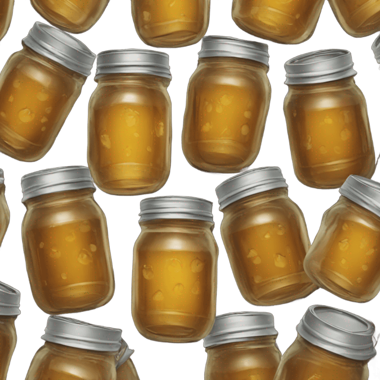 Mason jars with beer emoji