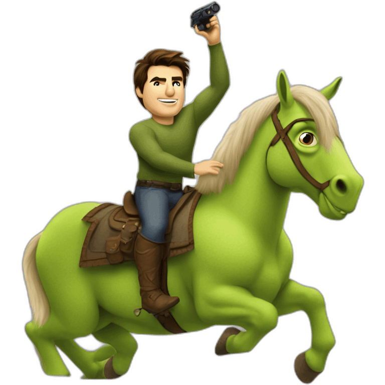 tom cruise ride on shrek's shoulder emoji