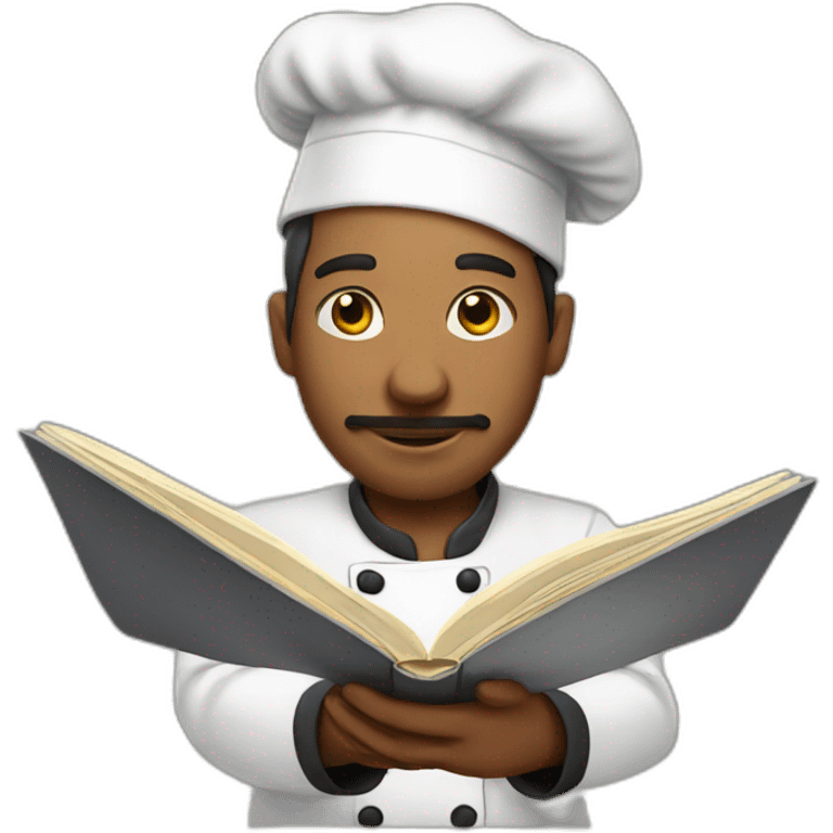 chef reading book emoji