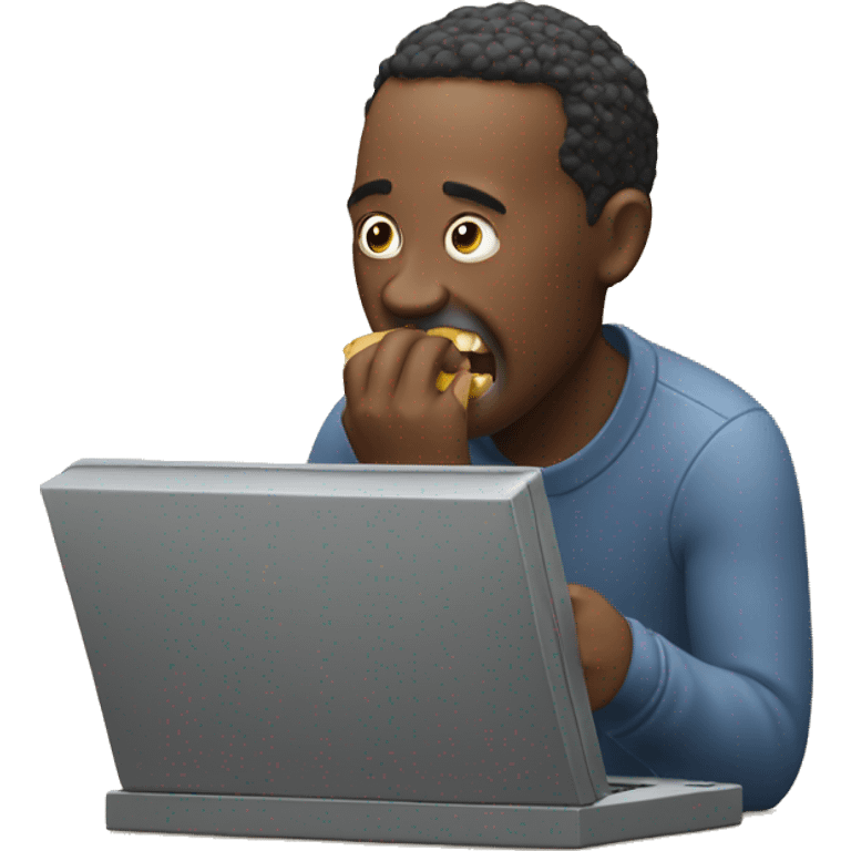 man eating computer  emoji