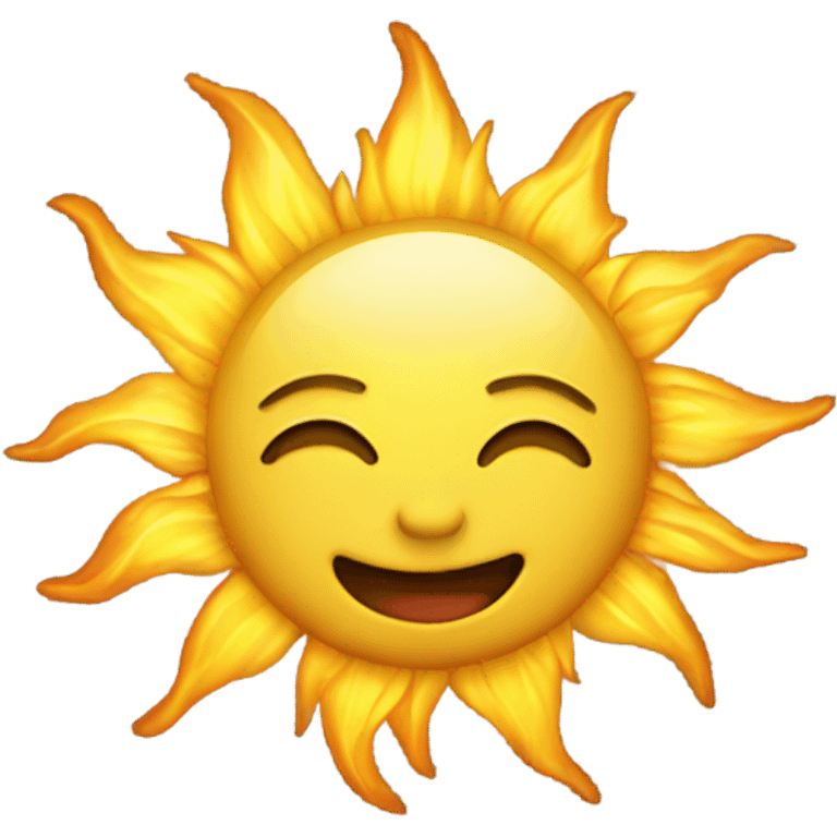 A realistic sun emoji