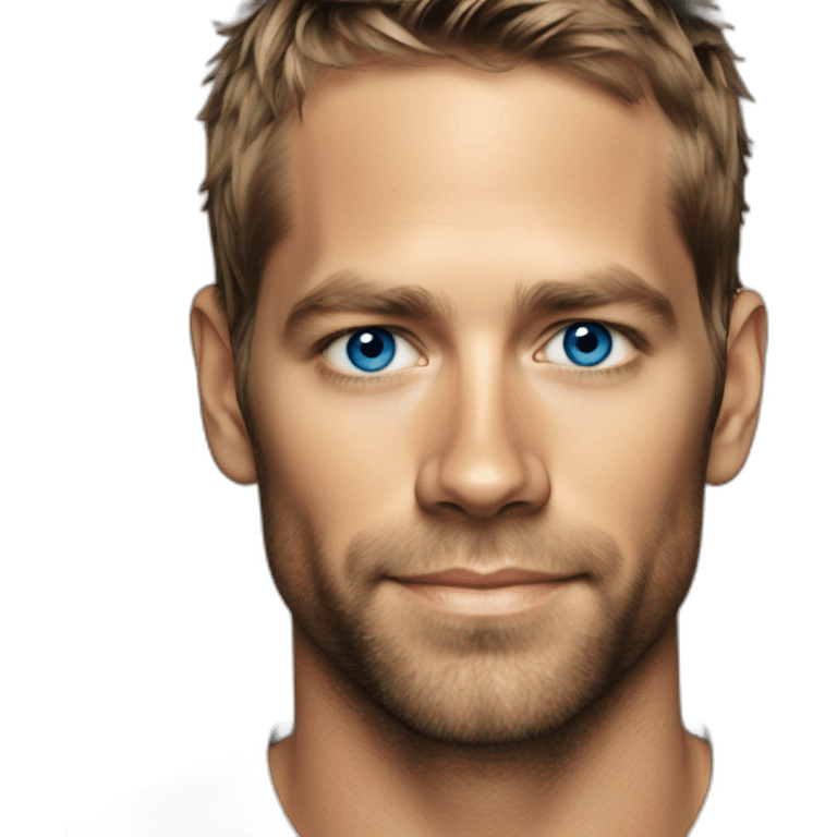 actor paul walker blue eyes with a t-shirt on emoji