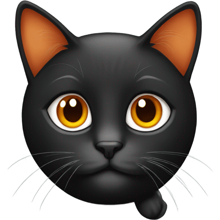 Black and orange cat emoji