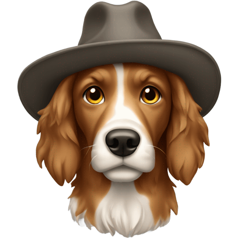 Setter in hat  emoji