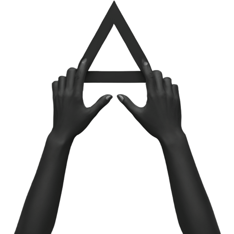 Two hands making a triangle  emoji