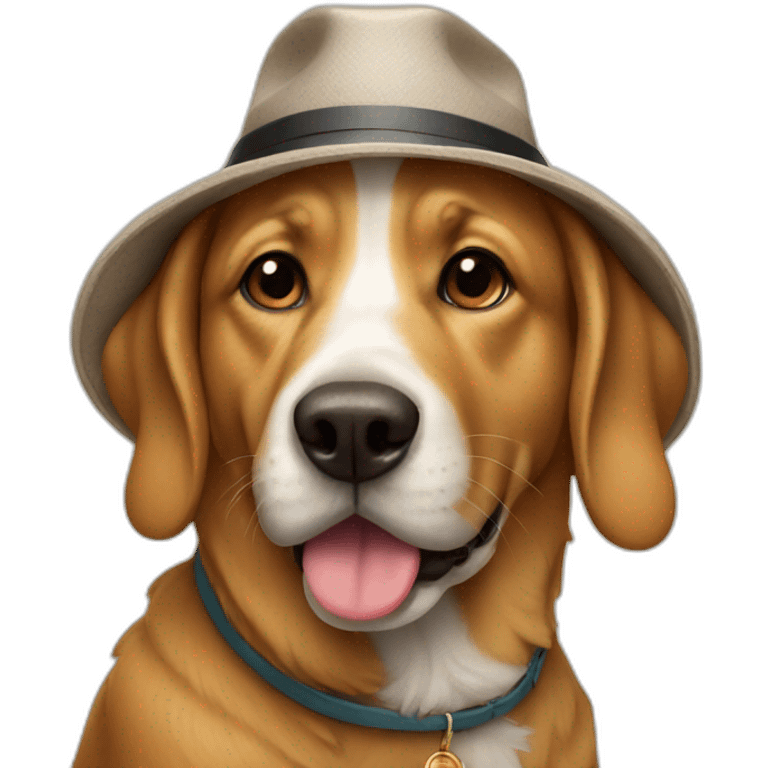 Dog wearing a hat emoji