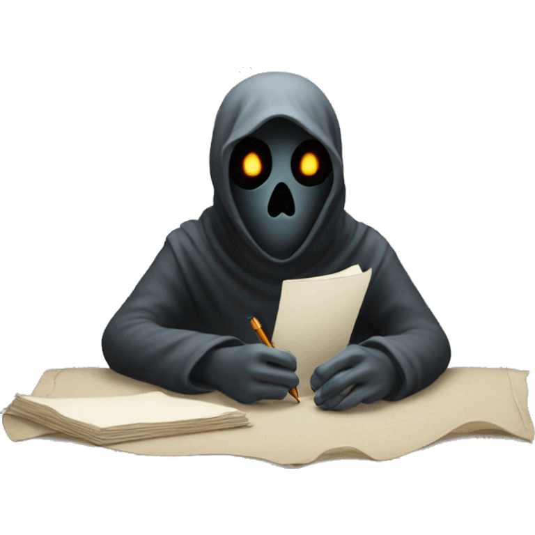 Black ghost writing  emoji