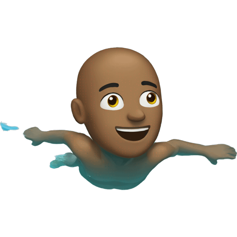 man is swimming in watre emoji