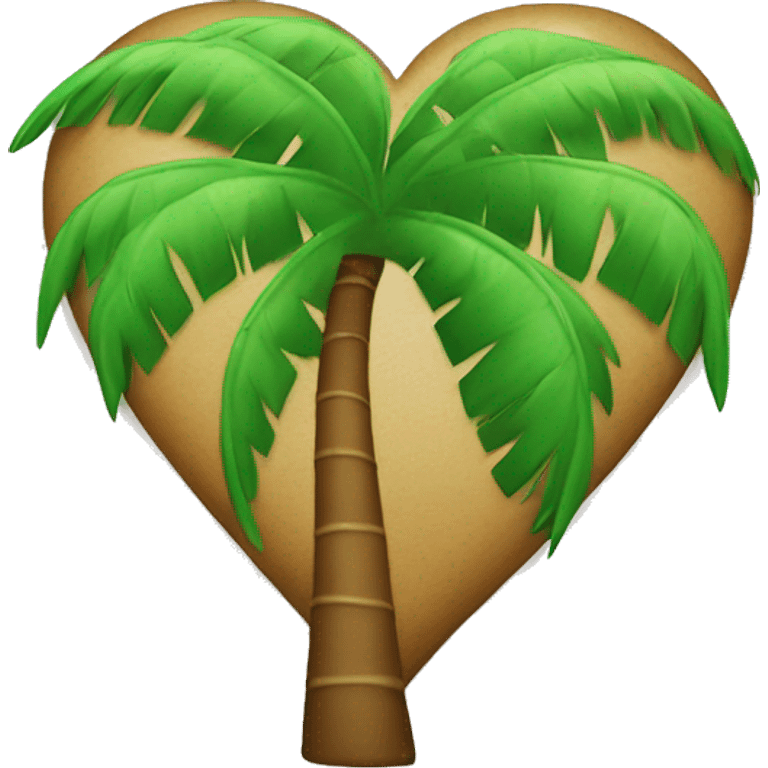 A heart and a palm tree emoji