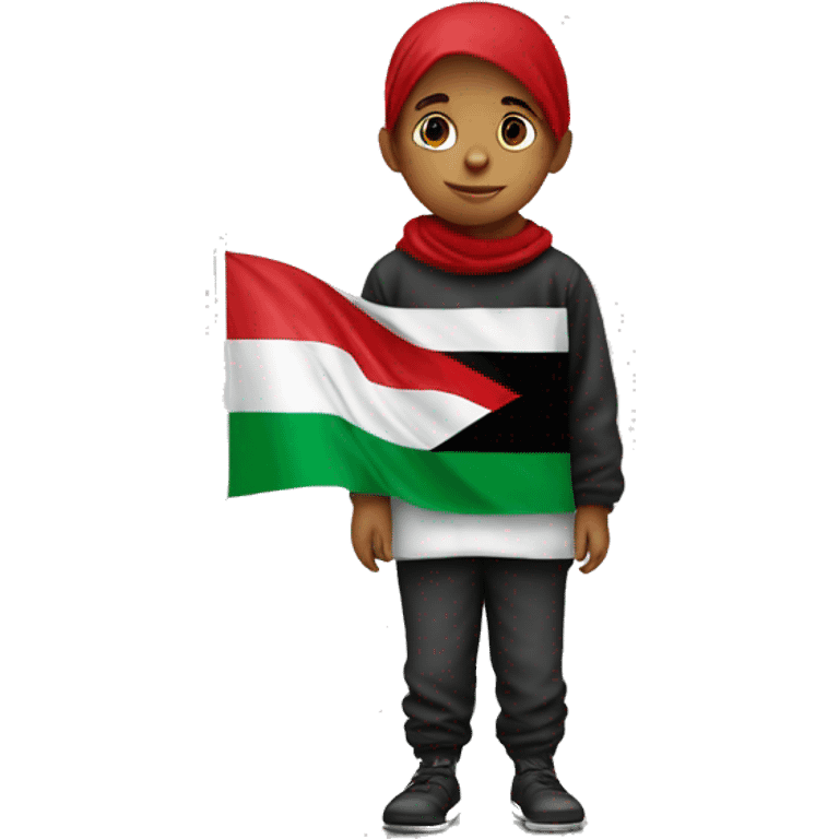 kid with palestine flag emoji