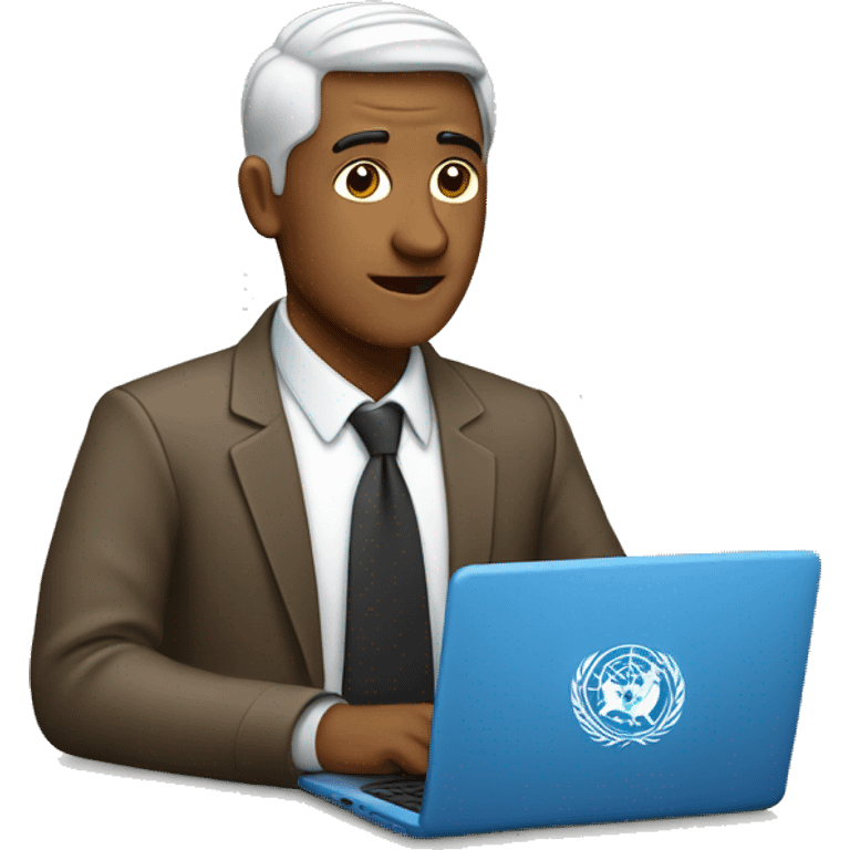 Un hombre con una laptop emoji