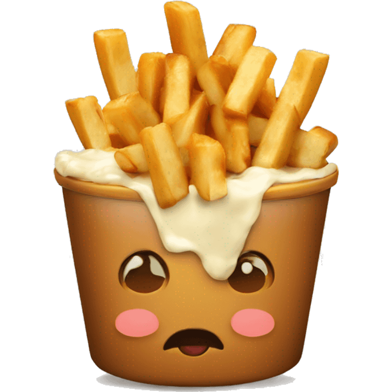 poutine qui mange une poutine emoji