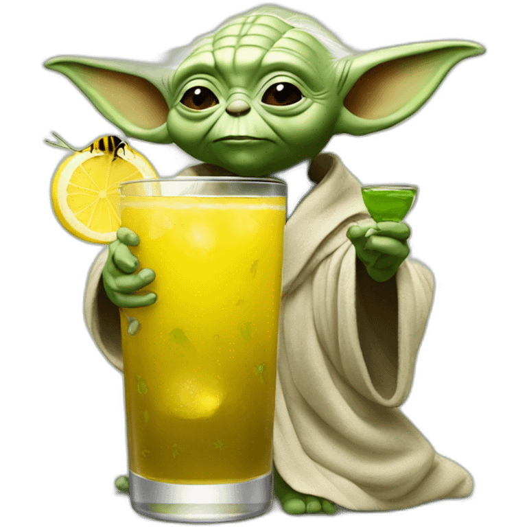 Yoda drink à bee emoji