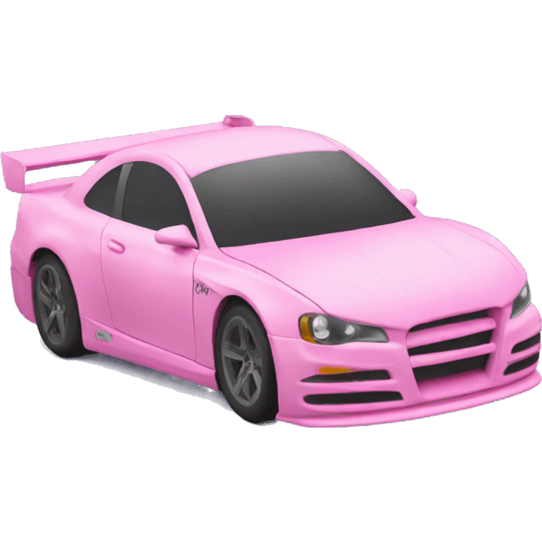 Pink race car emoji