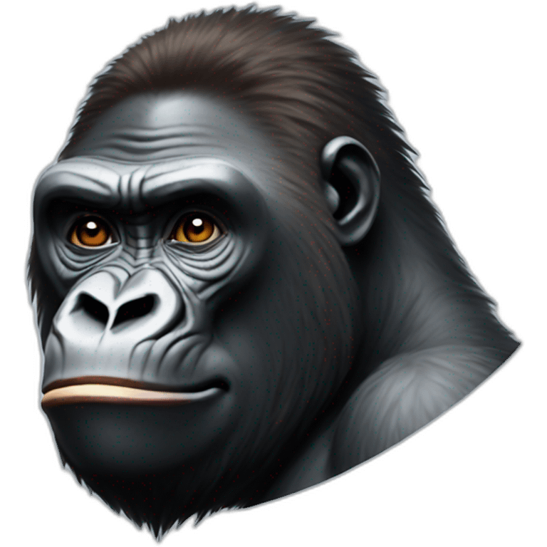 Gorilla with Elon musk emoji