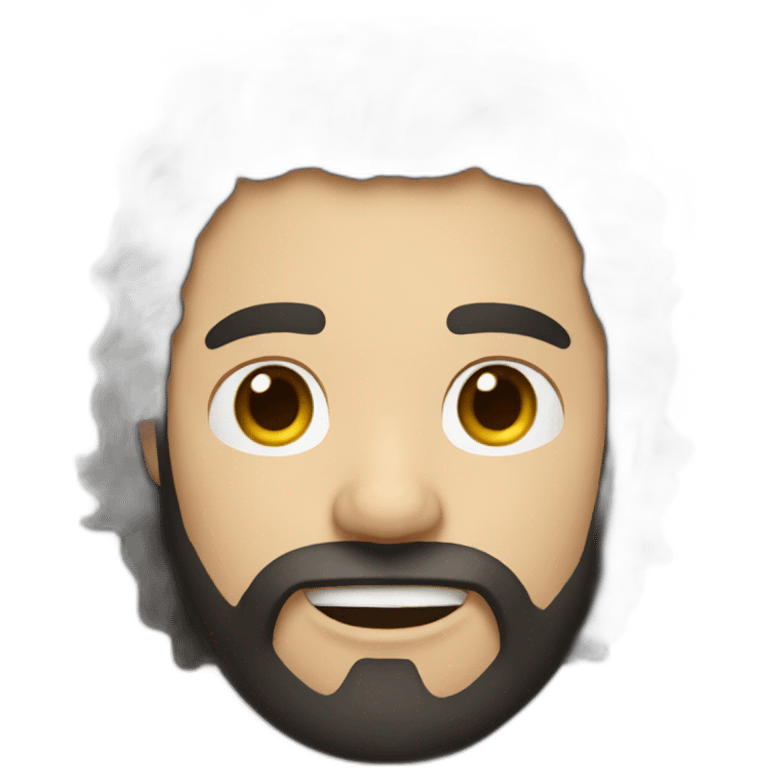 dark hair white guy with beard emoji