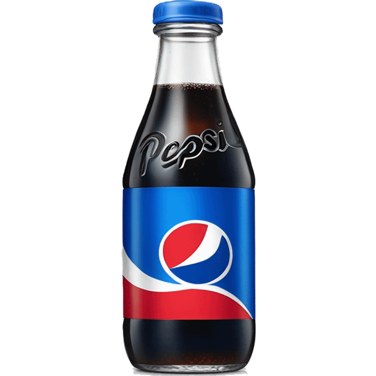 pepsi glass bottle with new branding emoji