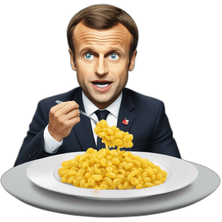 emmanuel macron qui mange emoji