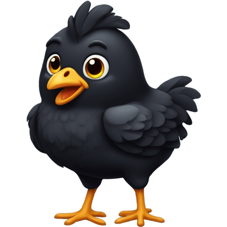 Very cute Black chicken  emoji