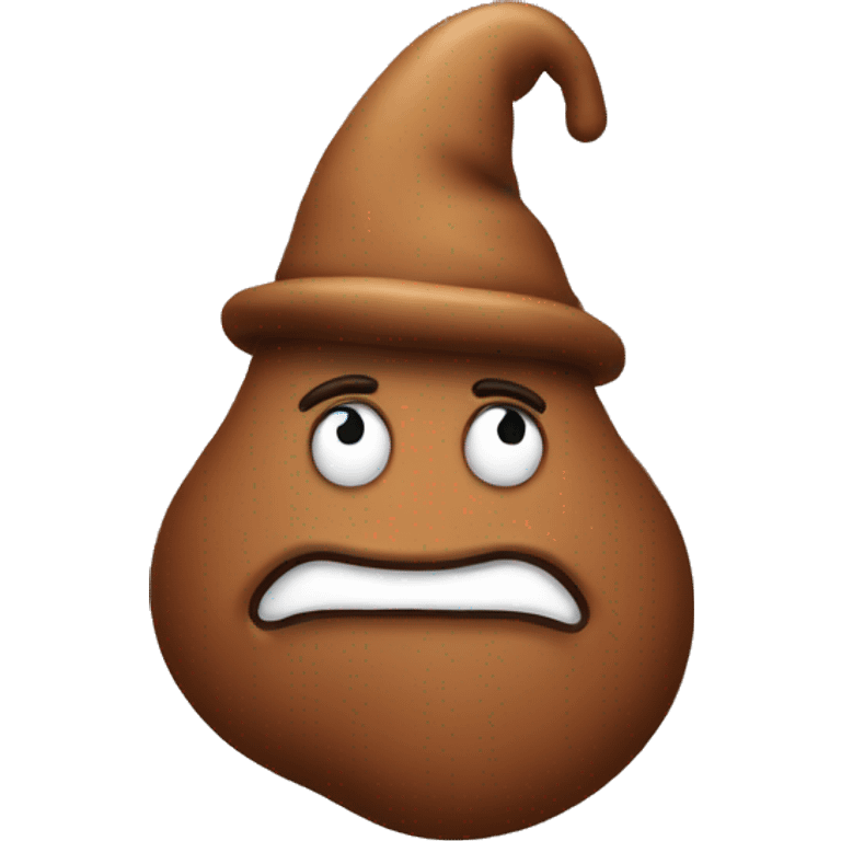 Poop with hat emoji