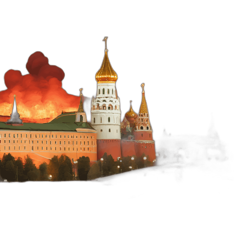 moscow kremlin on fire emoji